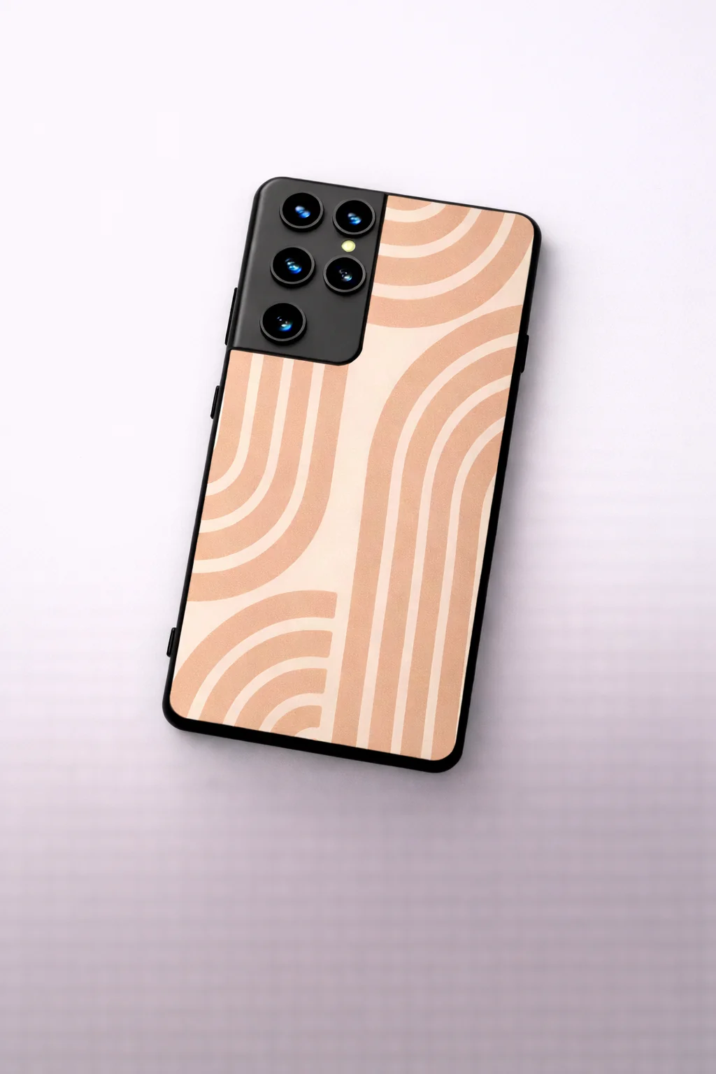 Abstract Arc Premium Glass Back Cover For Galaxy S, A, M & F Series - Image 3