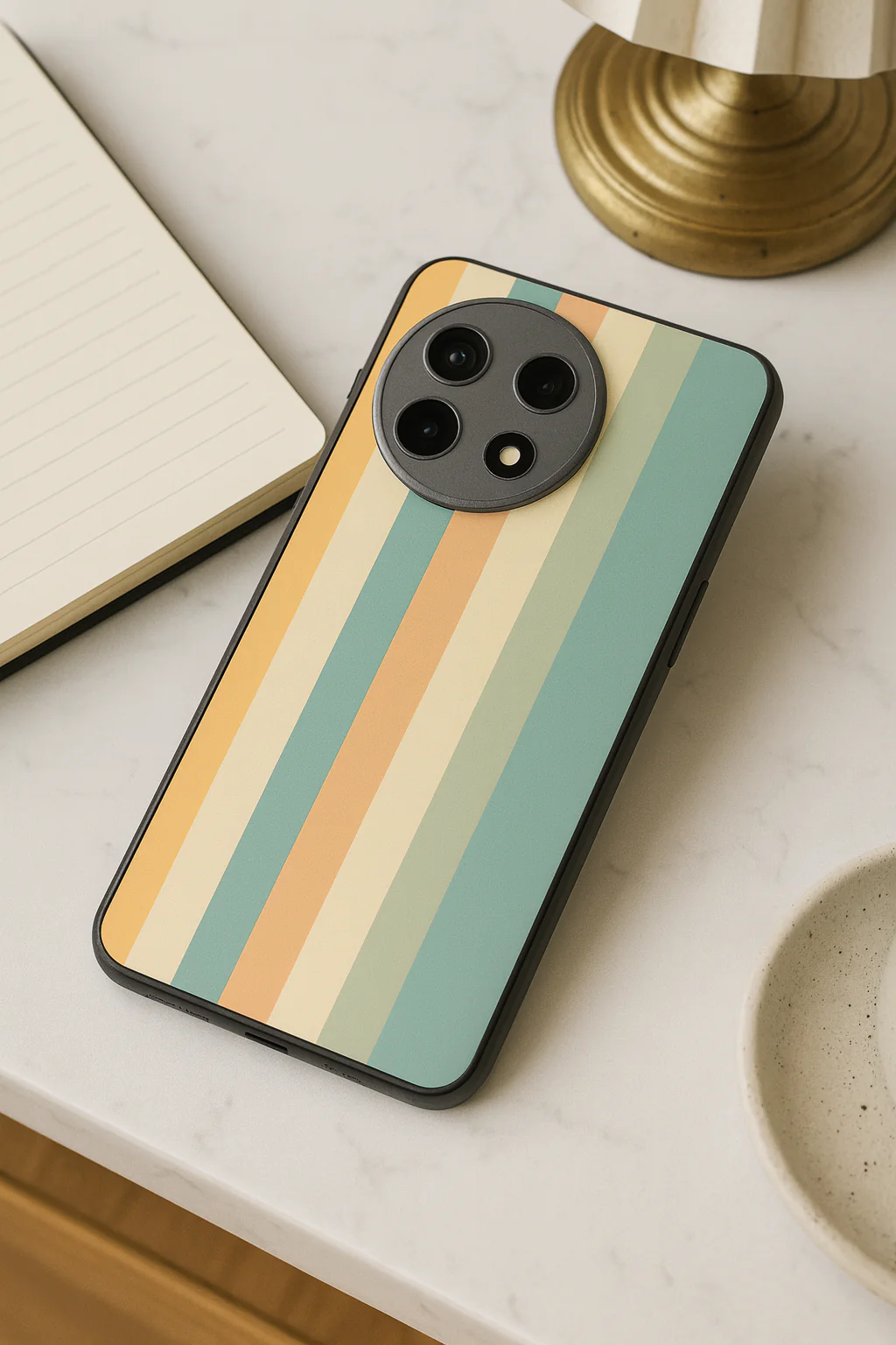 Abstract Strips Premium Glass Back Cover For One Plus 13, 12, 11, 10, Nord Series - Image 4