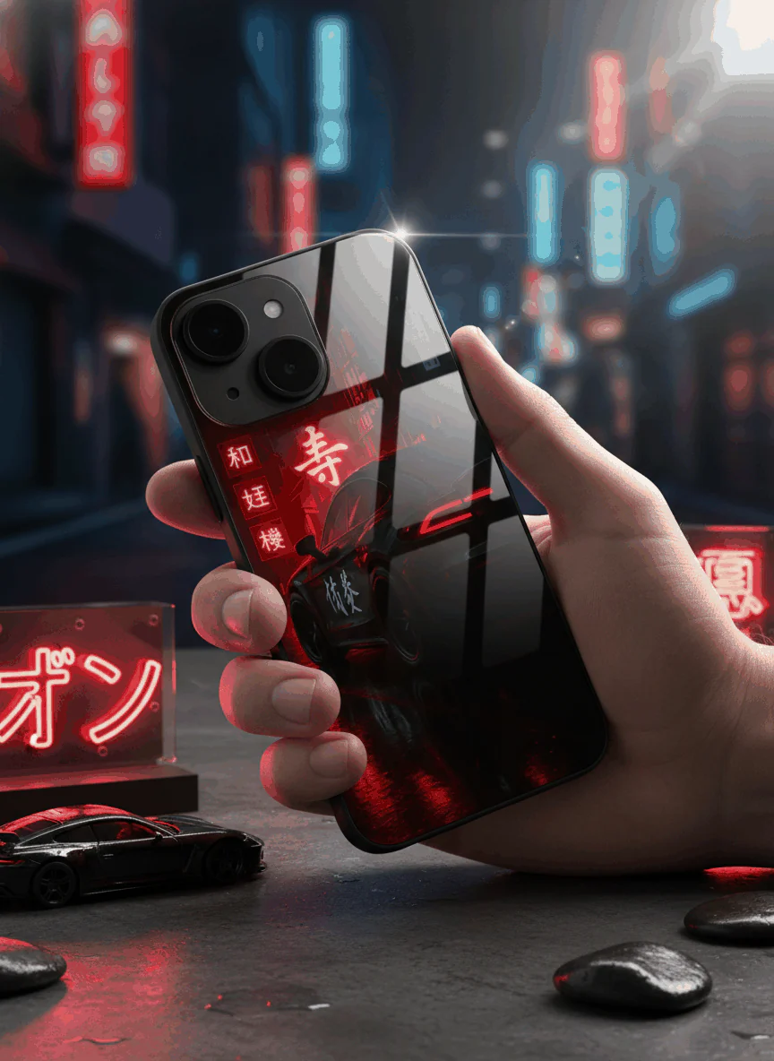 Aesthetic Car Focus Premium Glass Back Cover For iPhone 11-17 Models - Image 4