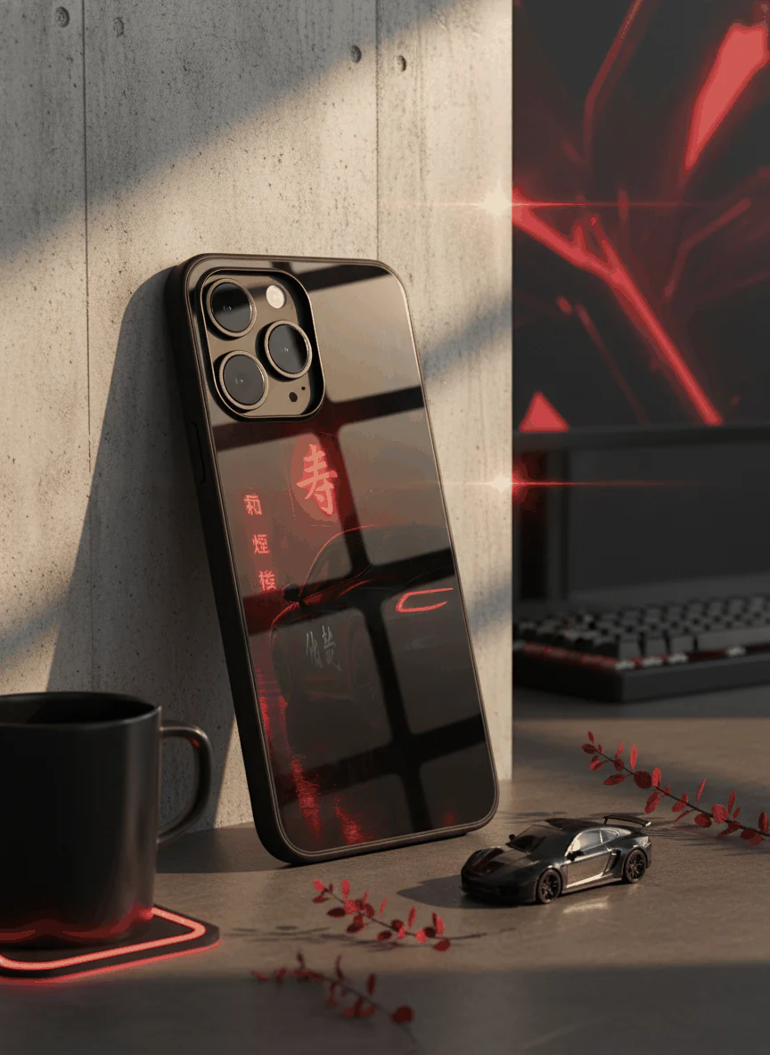 Aesthetic Car Focus Premium Glass Back Cover For iPhone 11-17 Models - Image 6