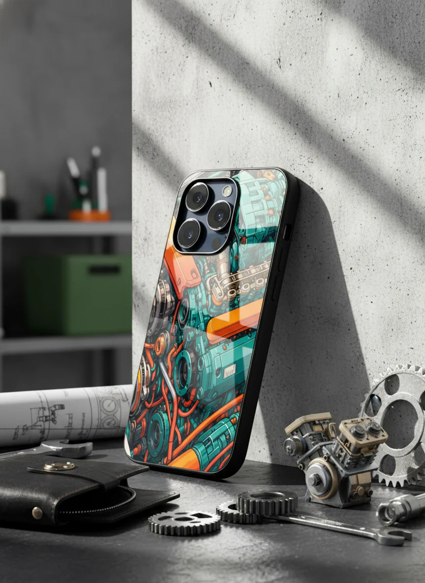 Aesthetic Engine-ry Premium Glass Back Cover For iPhone 11-17 Models - Image 5