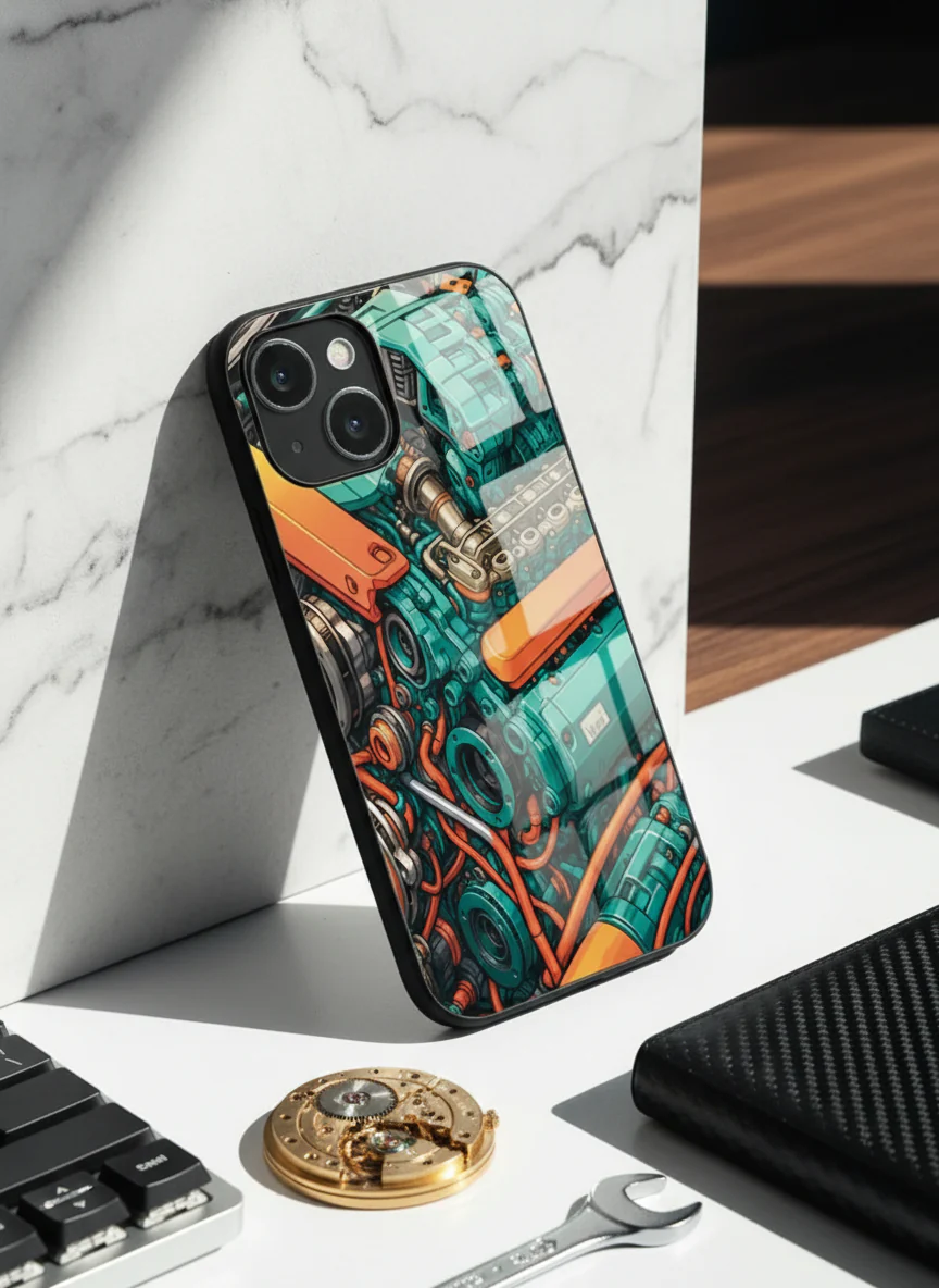 Aesthetic Engine-ry Premium Glass Back Cover For iPhone 11-17 Models - Image 8