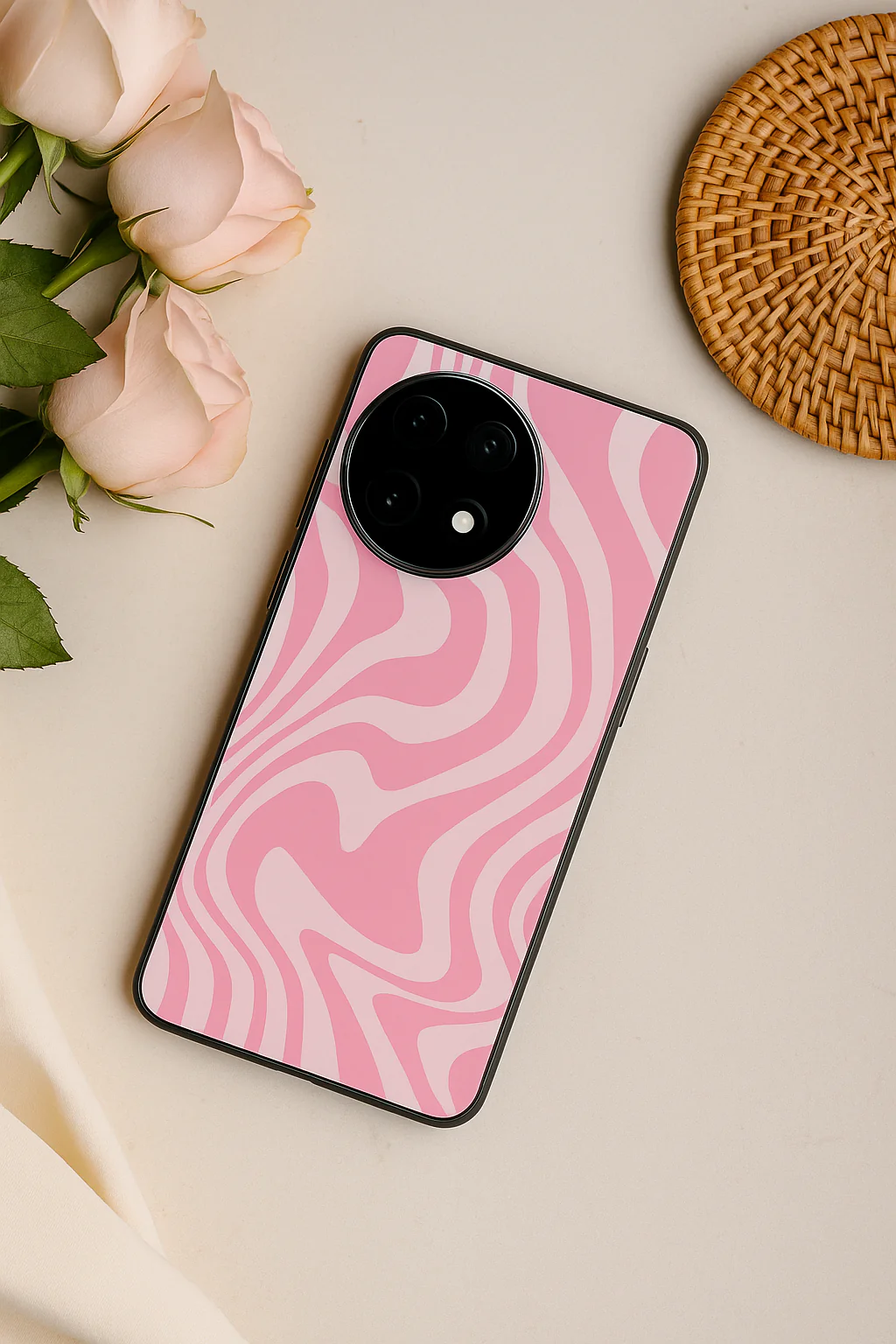 Barbie Swirl Premium Glass Back Cover For One Plus 13, 12, 11, 10, Nord Series - Image 4