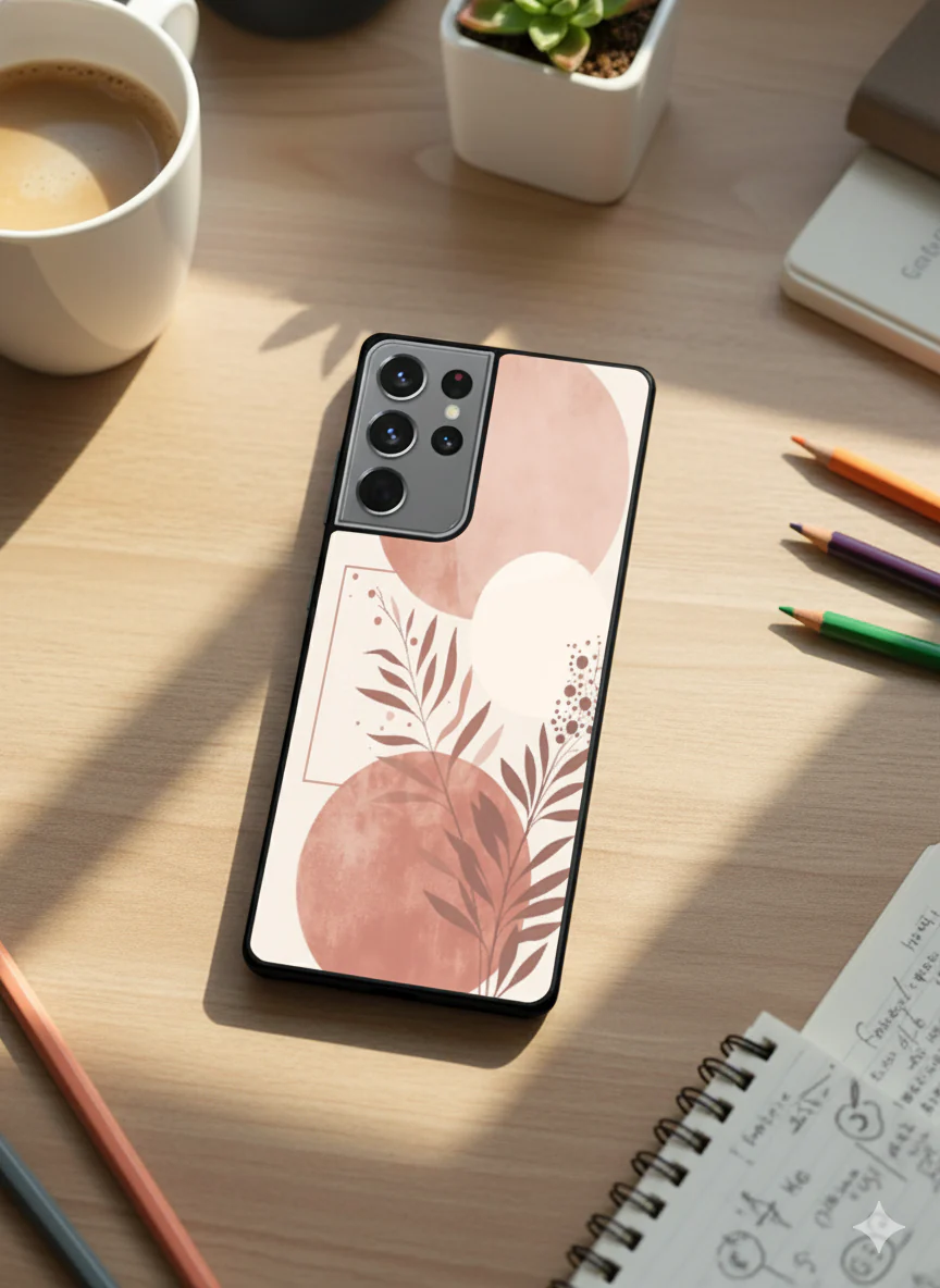 Blush Harmon Premium Glass Back Cover For Galaxy S, A, M & F Series - Image 4