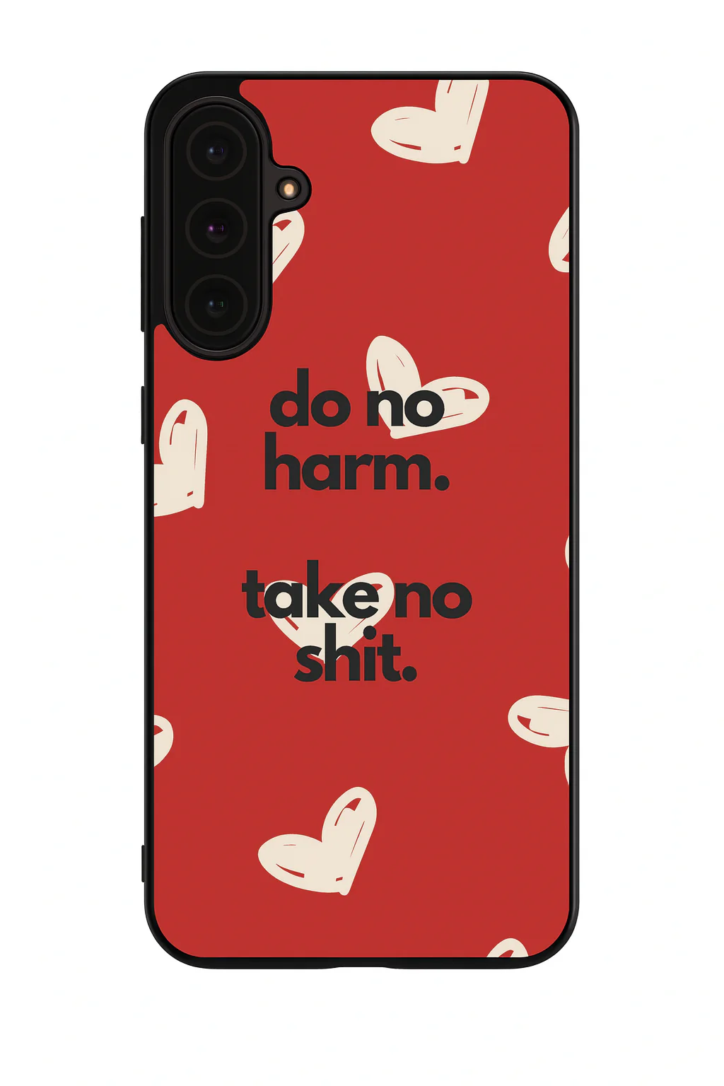 Bold Hearts Premium Glass Back Cover For Galaxy S, A, M & F Series - Image 3