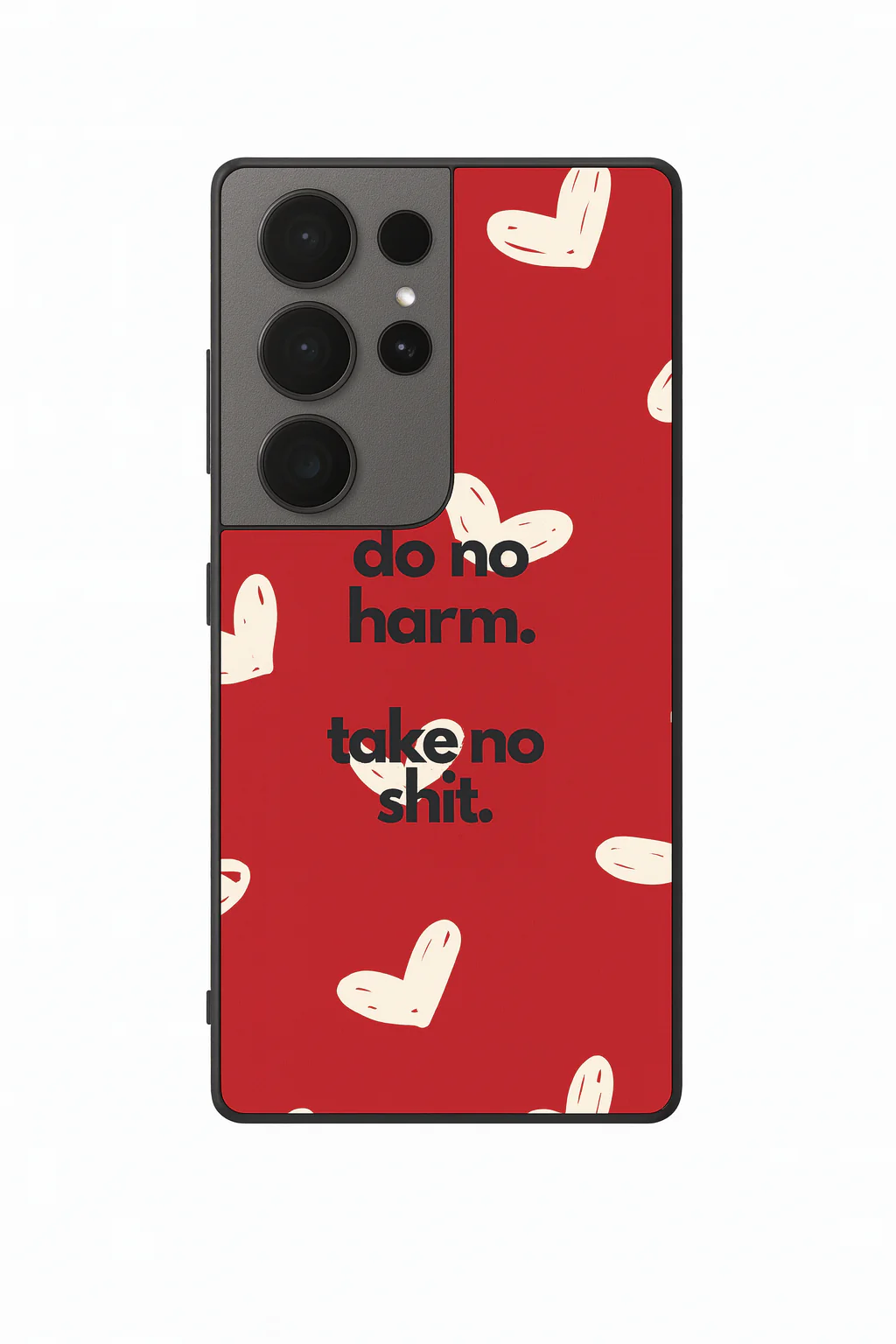 Bold Hearts Premium Glass Back Cover For Galaxy S, A, M & F Series - Image 6