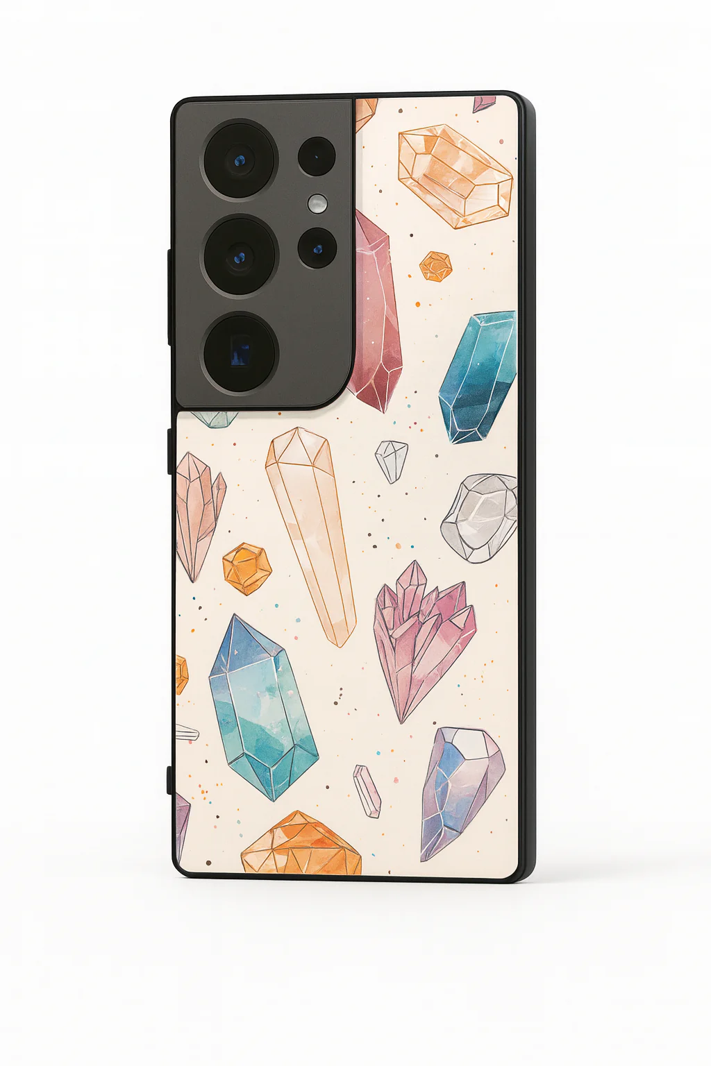 Crystal Bloom Premium Glass Back Cover For Galaxy S, A, M & F Series - Image 3