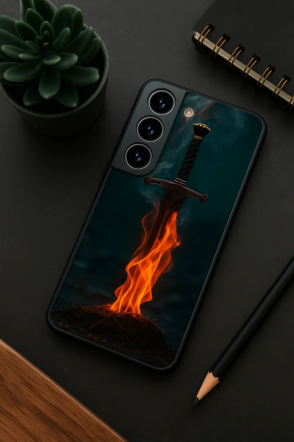 Flameborne Premium Glass Back Cover For Galaxy S, A, M & F Series - Image 4