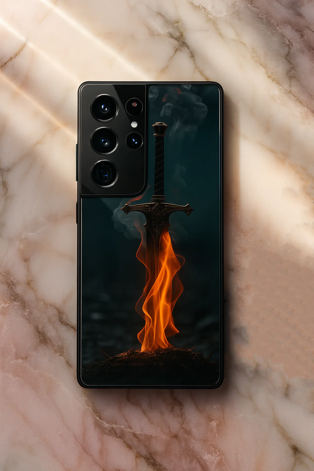 Flameborne Premium Glass Back Cover For Galaxy S, A, M & F Series - Image 5