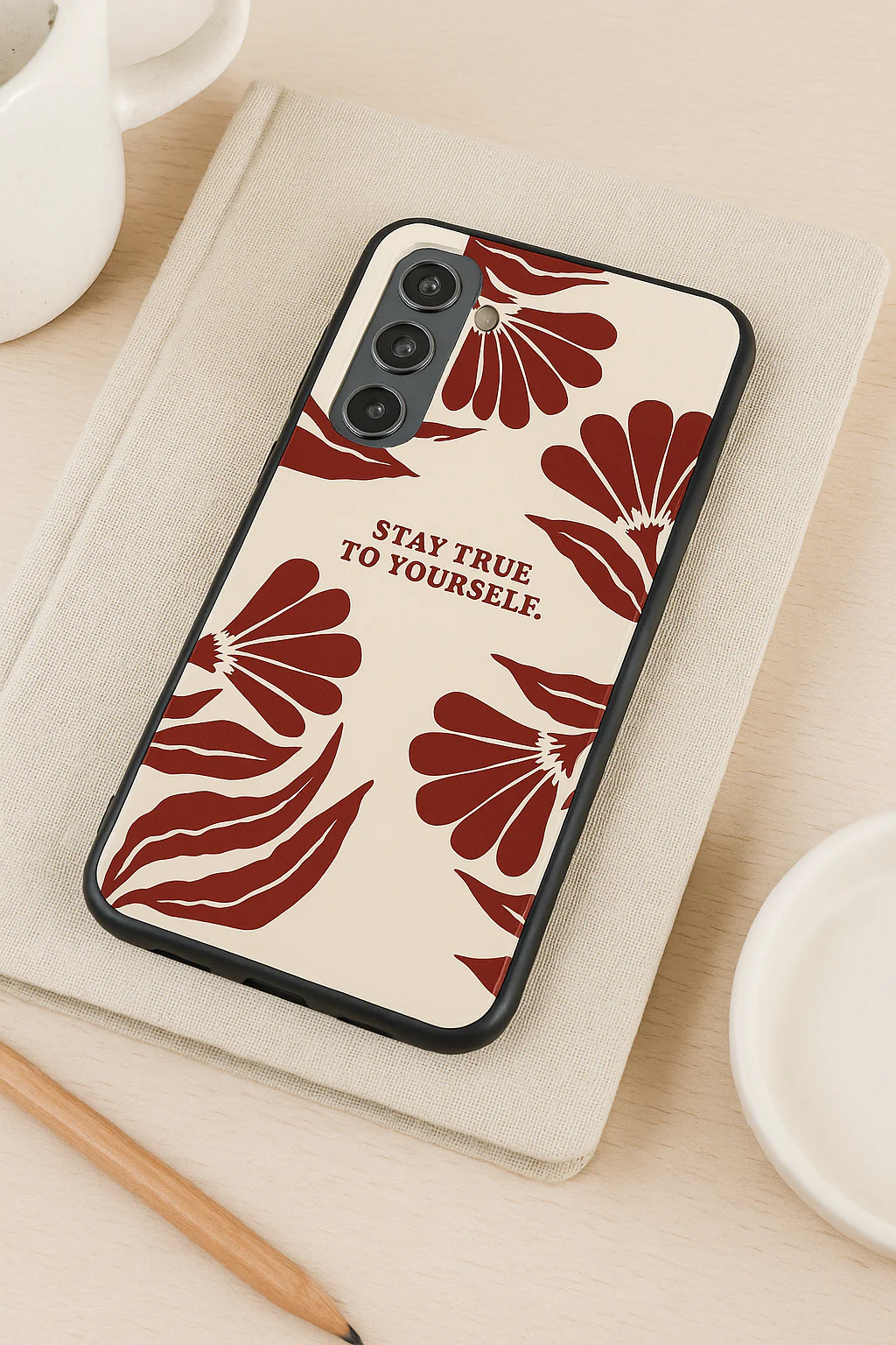 Floral Truth Premium Glass Back Cover For Galaxy S, A, M & F Series - Image 4