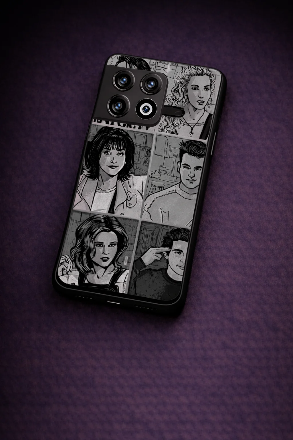 FRIENDS Black & Frame Premium Glass Back Cover For One Plus 13, 12, 11, 10, Nord Series - Image 4