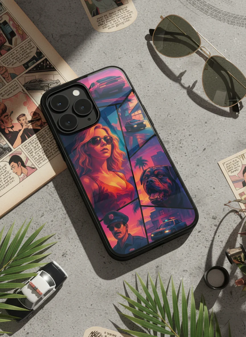 GTA Loading  Premium Glass Back Cover For iPhone 11-17 Models - Image 10