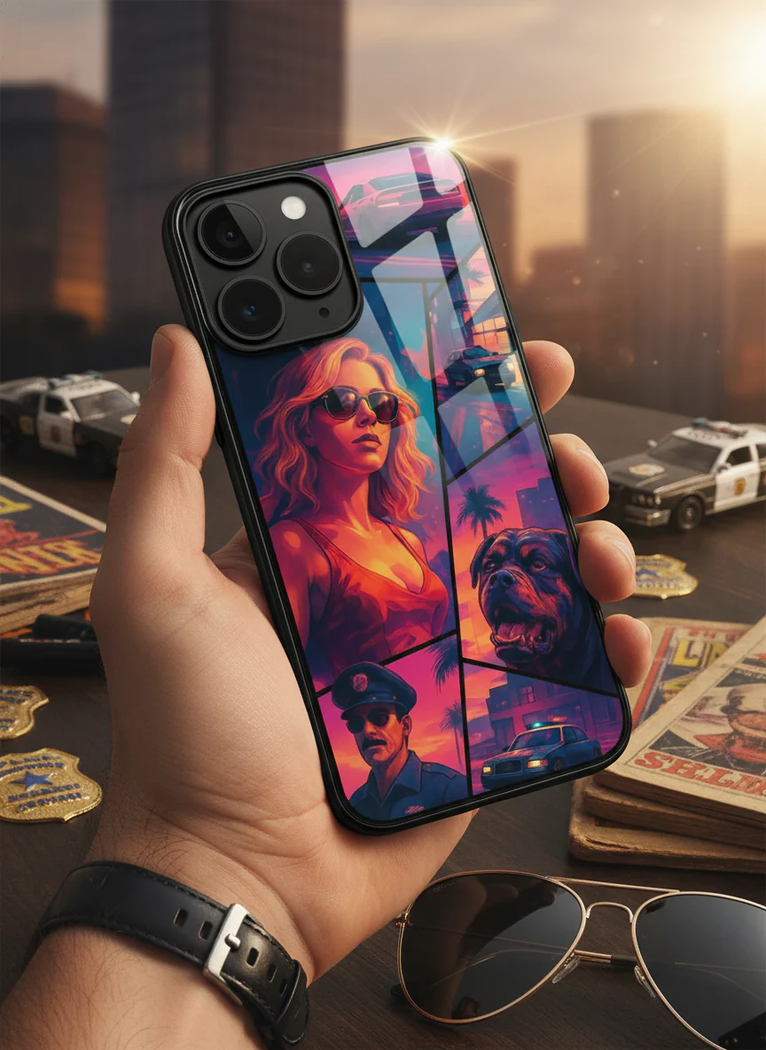 GTA Loading  Premium Glass Back Cover For iPhone 11-17 Models - Image 3