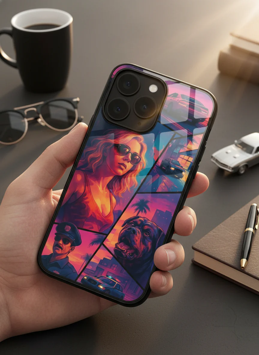 GTA Loading  Premium Glass Back Cover For iPhone 11-17 Models - Image 5
