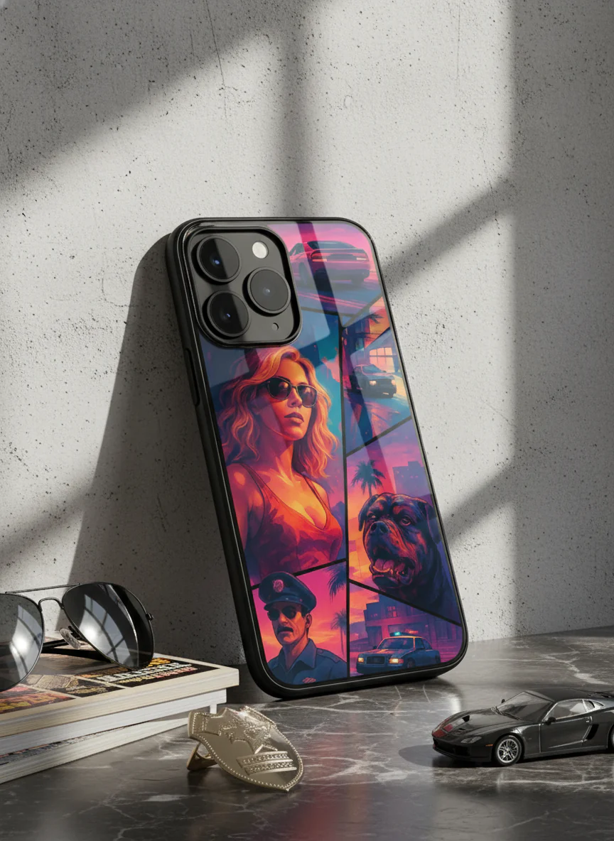 GTA Loading  Premium Glass Back Cover For iPhone 11-17 Models - Image 8