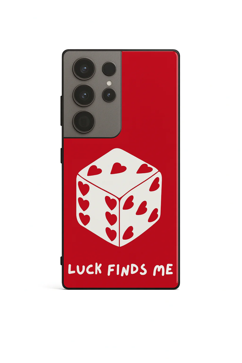 Hearts & Dice Premium Glass Back Cover For Galaxy S, A, M & F Series - Image 3