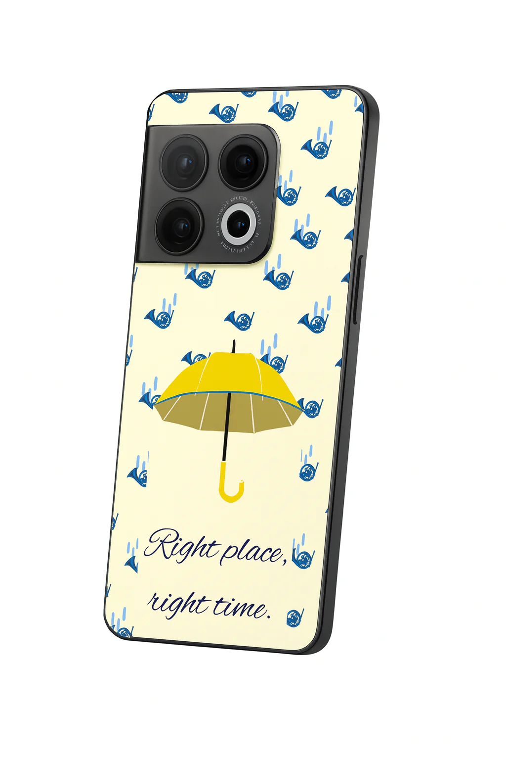 HIMYM Right Place Right Time Premium Glass Back Cover For One Plus 13, 12, 11, 10, Nord Series - Image 3