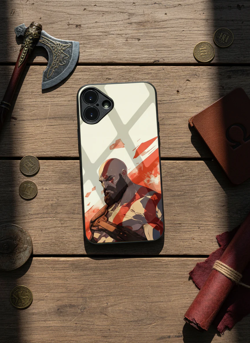 I am Kratos Premium Glass Back Cover For iPhone 11-17 Models - Image 7