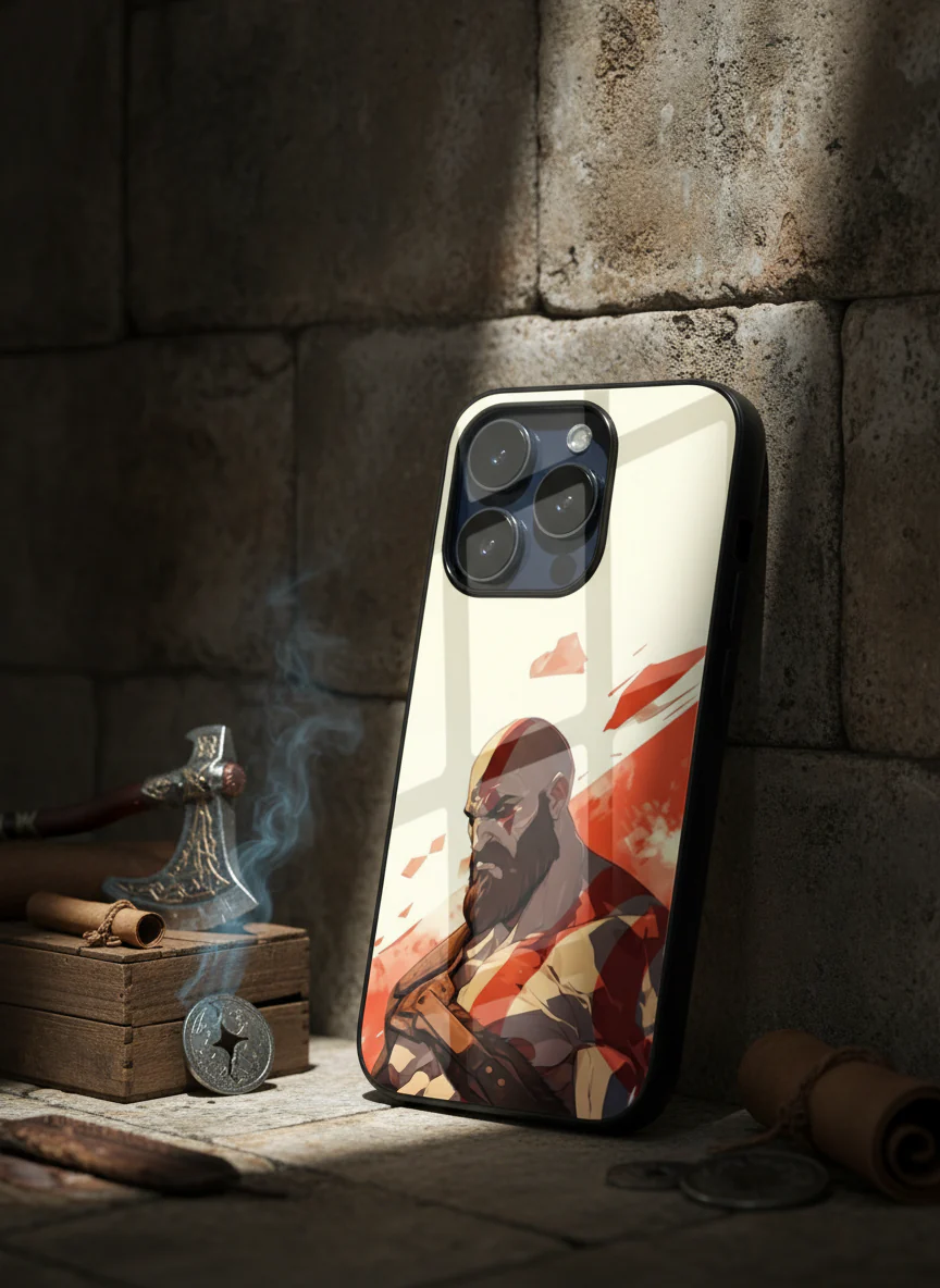 I am Kratos Premium Glass Back Cover For iPhone 11-17 Models - Image 8