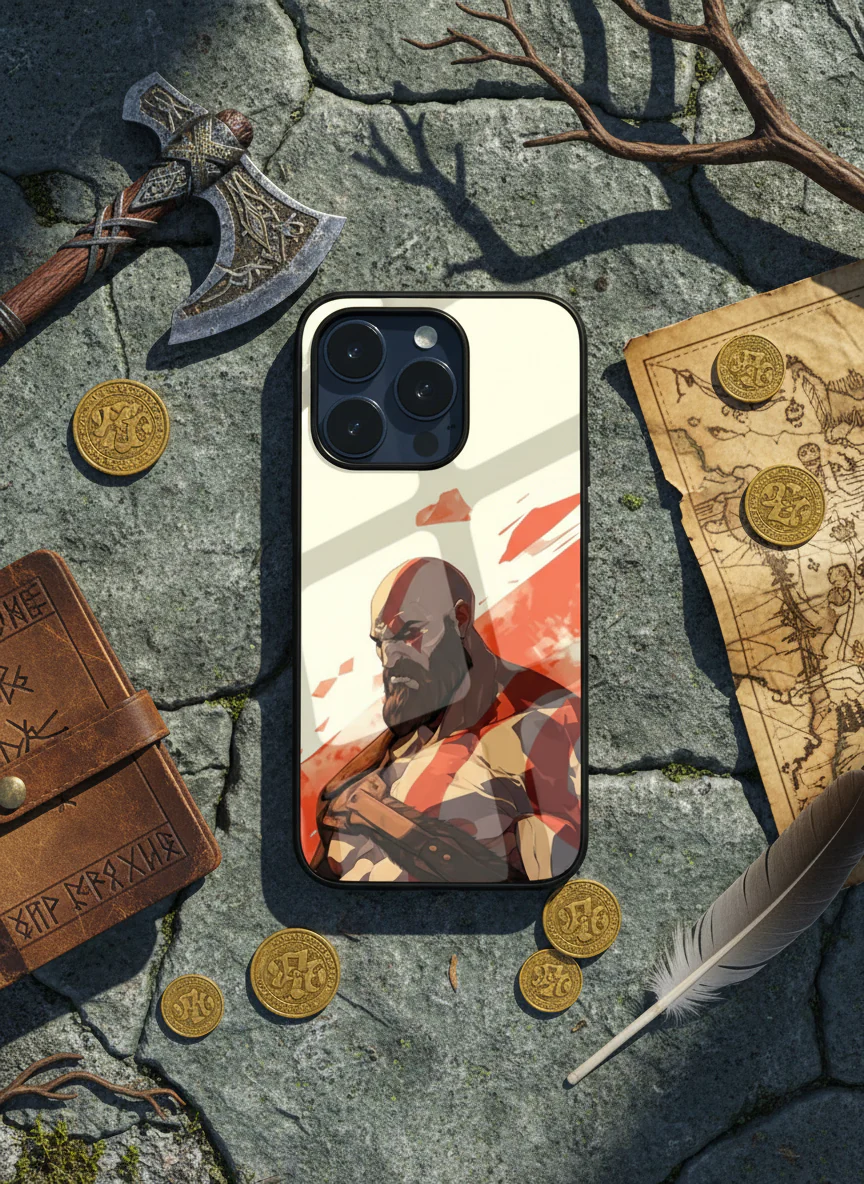 I am Kratos Premium Glass Back Cover For iPhone 11-17 Models - Image 9