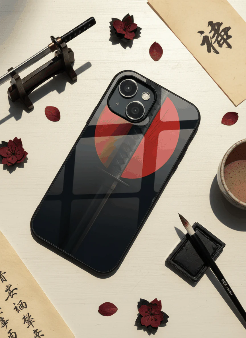 Katana Abstract Shot Theme Premium Glass Back Cover For iPhone 11-17 Models - Image 10