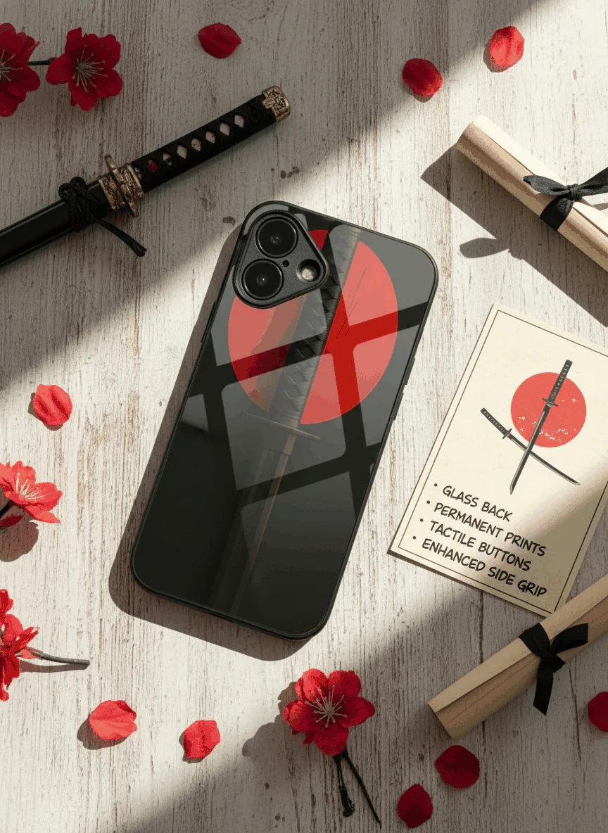 Katana Abstract Shot Theme Premium Glass Back Cover For iPhone 11-17 Models - Image 12