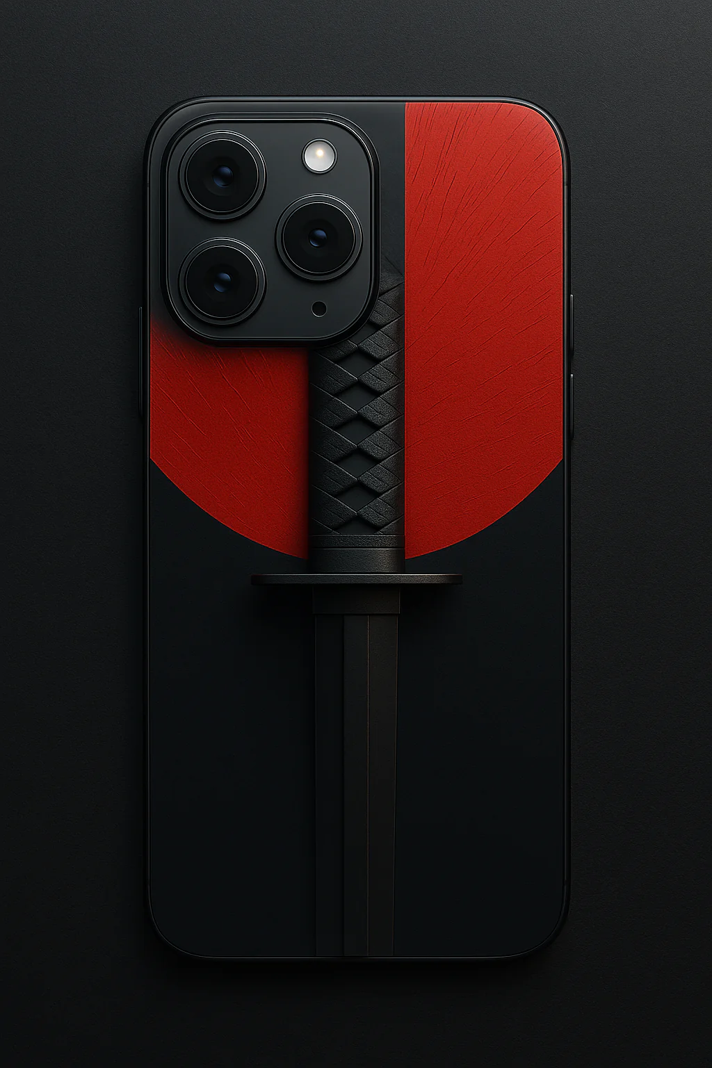 Katana Abstract Shot Theme Premium Glass Back Cover For iPhone 11-17 Models - Image 14