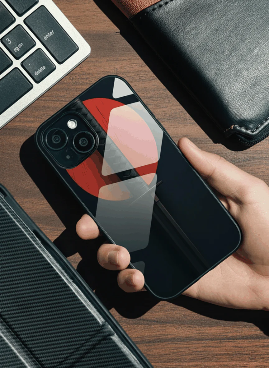 Katana Abstract Shot Theme Premium Glass Back Cover For iPhone 11-17 Models - Image 3