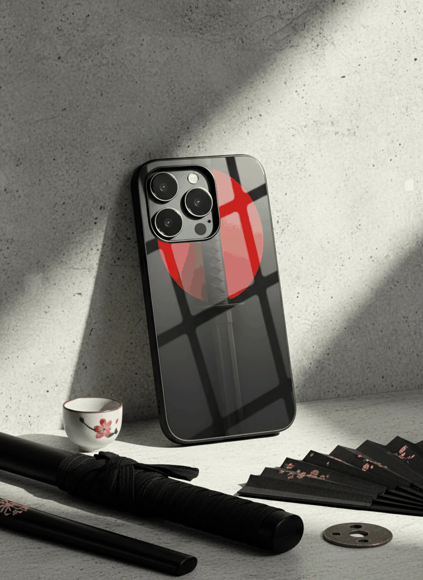 Katana Abstract Shot Theme Premium Glass Back Cover For iPhone 11-17 Models - Image 4