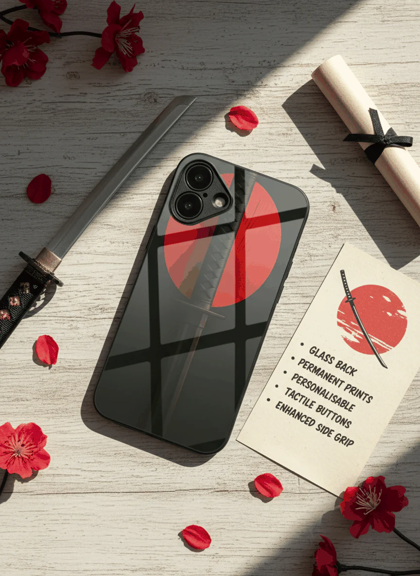 Katana Abstract Shot Theme Premium Glass Back Cover For iPhone 11-17 Models - Image 7