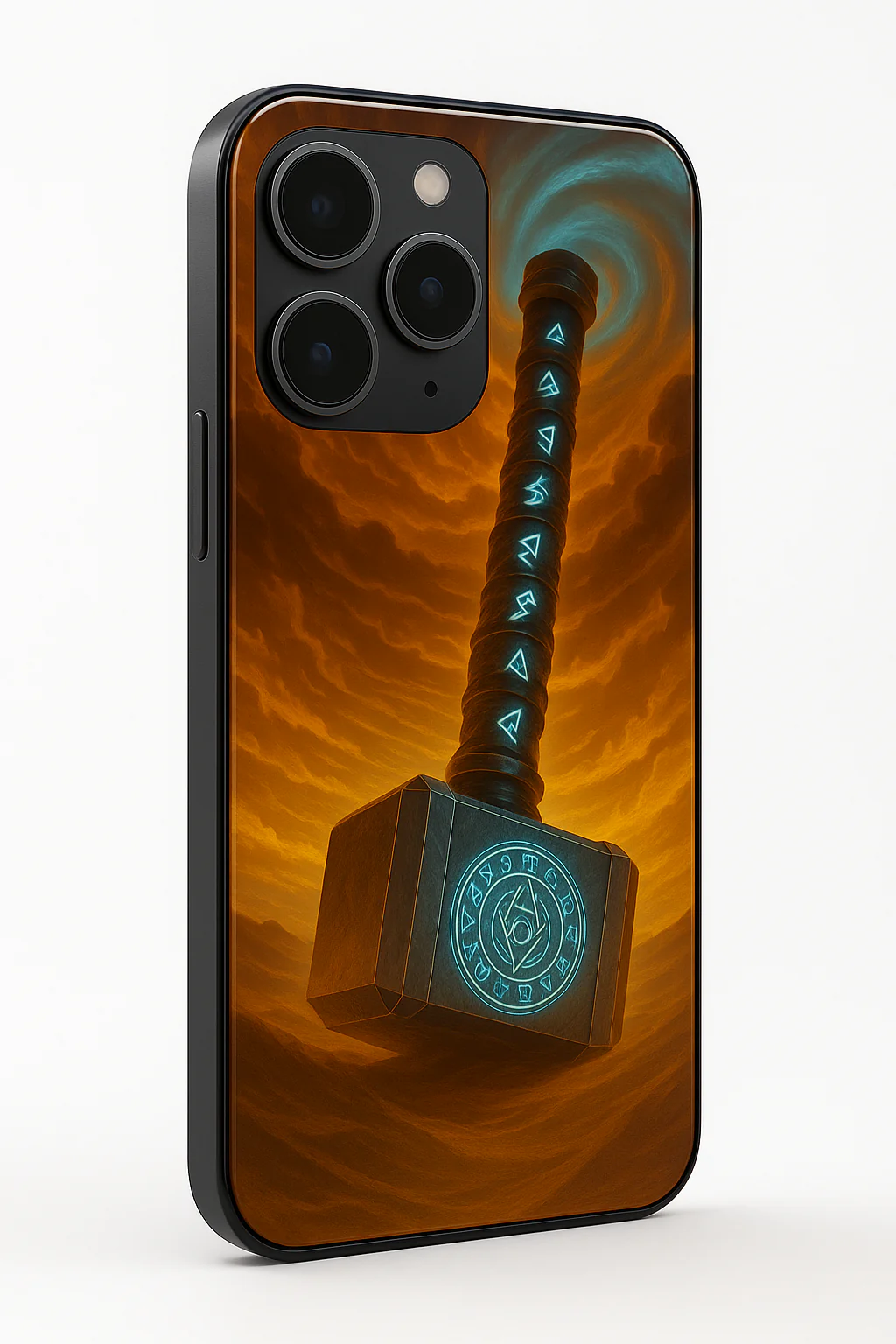 Mjolnir is it You ? Premium Glass Back Cover For iPhone 11-17 Models - Image 4