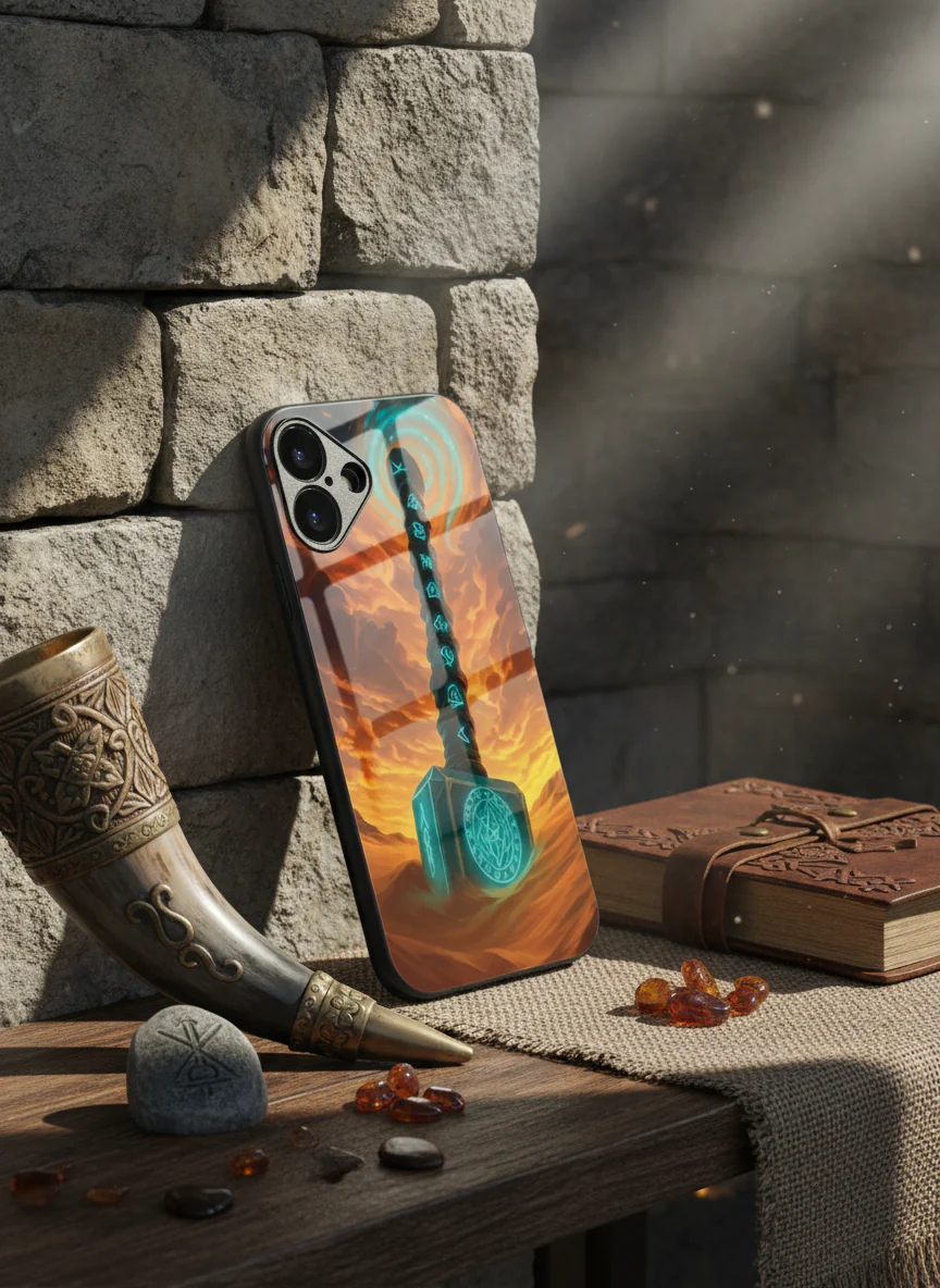 Mjolnir is it You ? Premium Glass Back Cover For iPhone 11-17 Models - Image 8