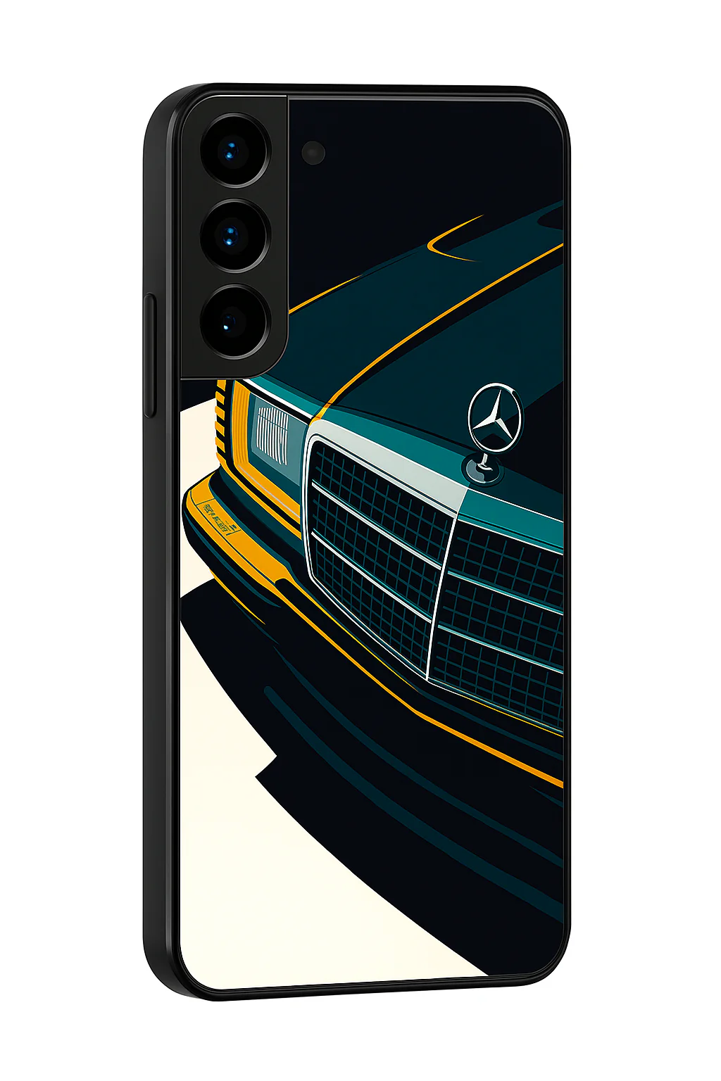 Minimal Car Sketch Premium Glass Back Cover For Galaxy S, A, M & F Series - Image 4