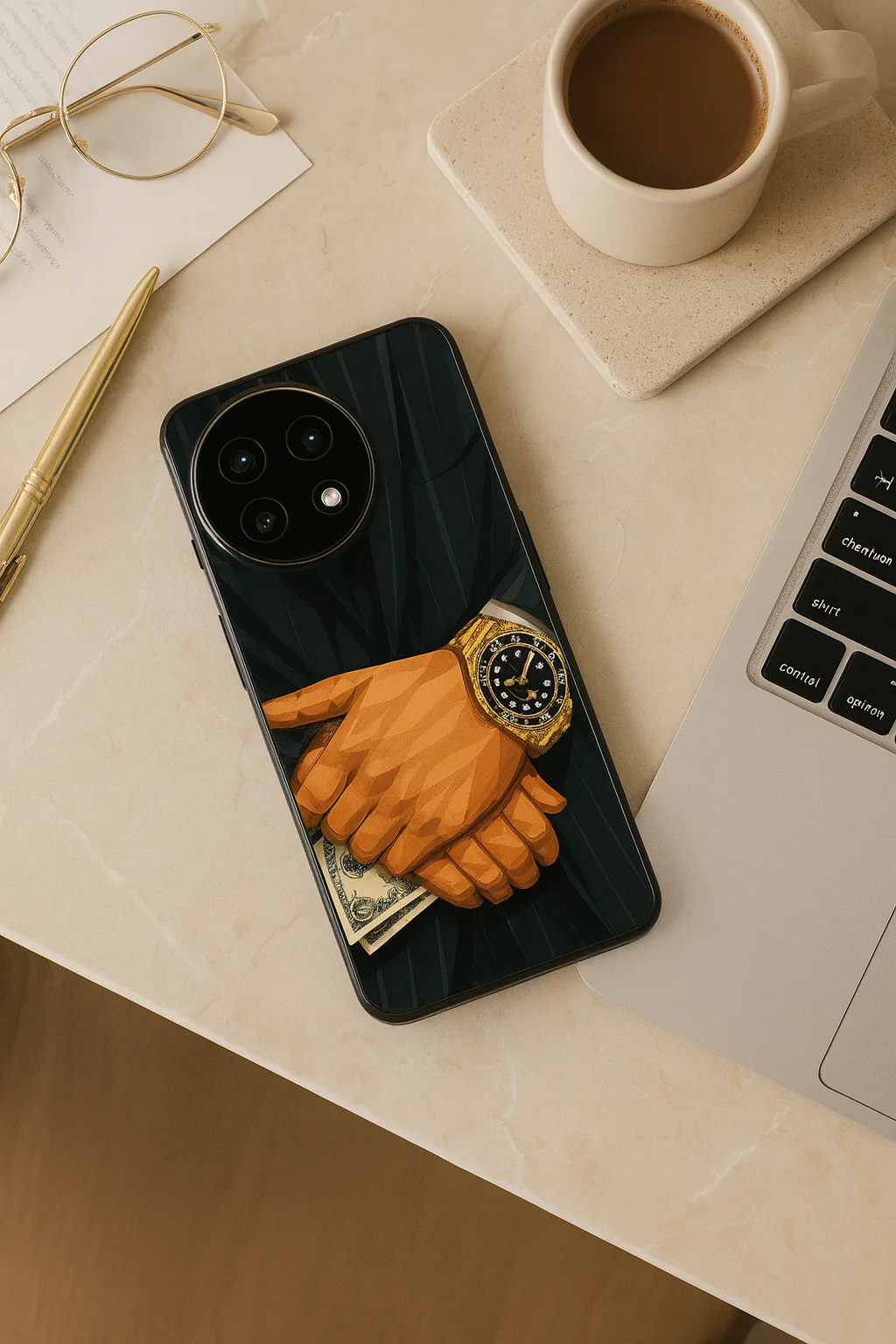 Money Matters Premium Glass Back Cover For One Plus 13, 12, 11, 10, Nord Series - Image 8