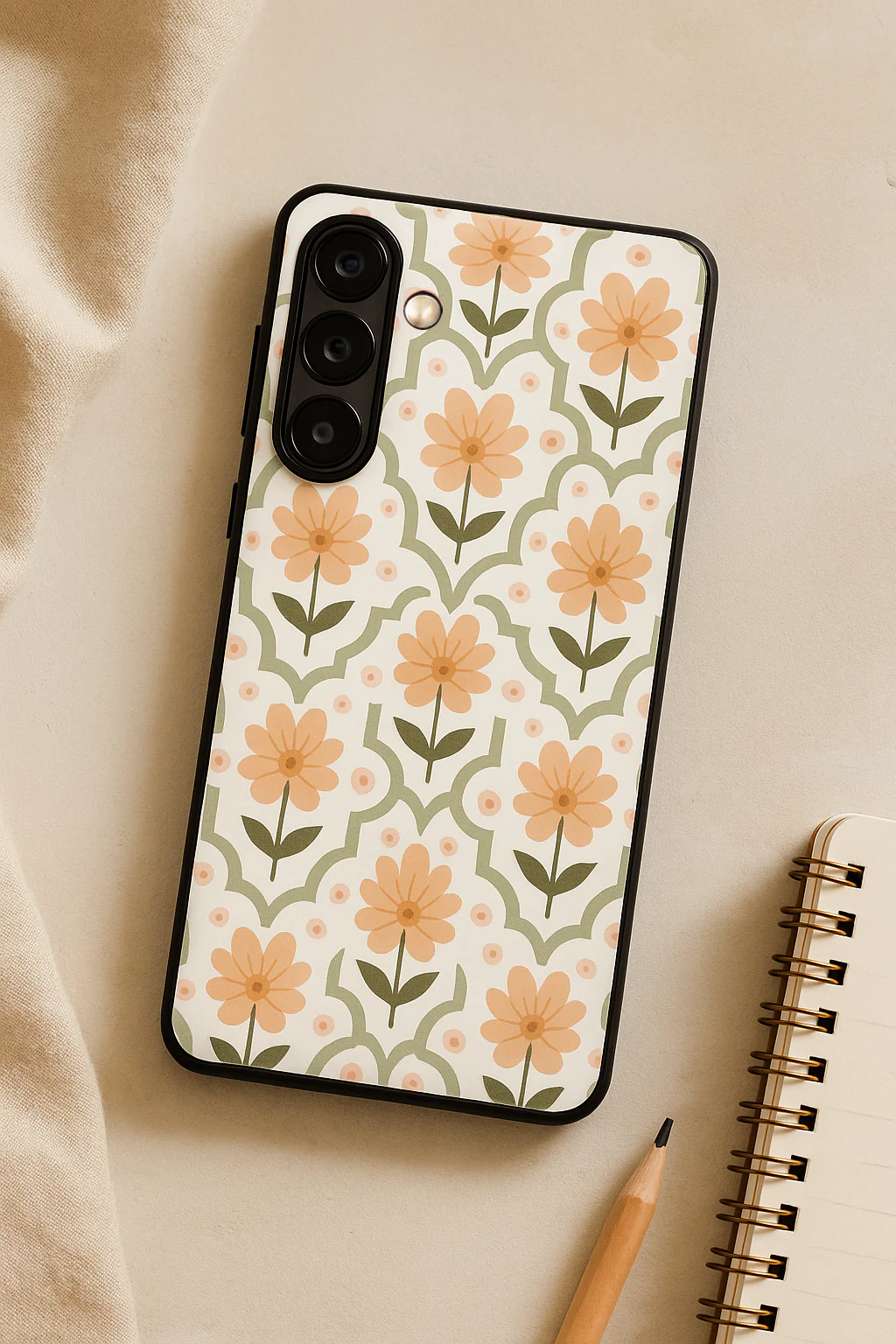 Pastel Petals Premium Glass Back Cover For Galaxy S, A, M & F Series - Image 4