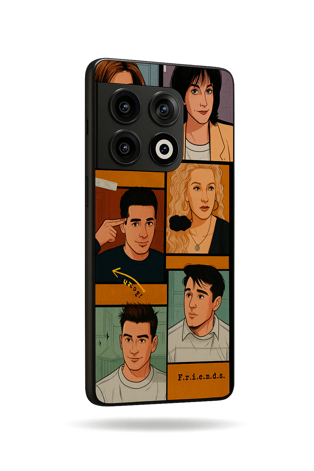 FRIENDS Pop Art Squad Premium Glass Back Cover For One Plus 13, 12, 11, 10, Nord Series - Image 3
