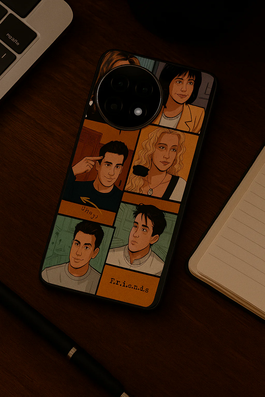 FRIENDS Pop Art Squad Premium Glass Back Cover For One Plus 13, 12, 11, 10, Nord Series - Image 6