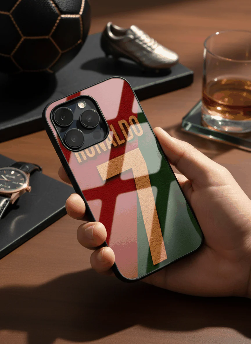 Ronaldo Royale Premium Glass Back Cover For iPhone 11-17 Models - Image 11
