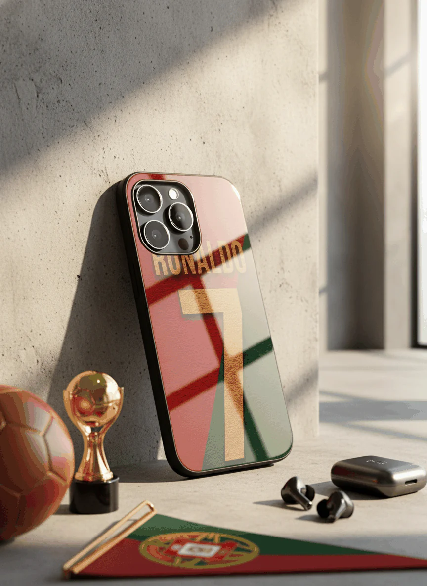 Ronaldo Royale Premium Glass Back Cover For iPhone 11-17 Models - Image 12