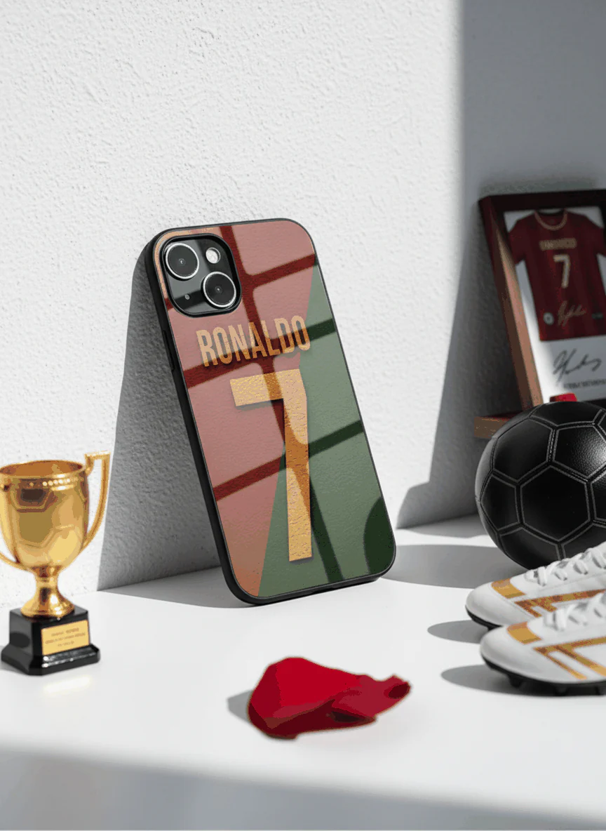 Ronaldo Royale Premium Glass Back Cover For iPhone 11-17 Models - Image 13