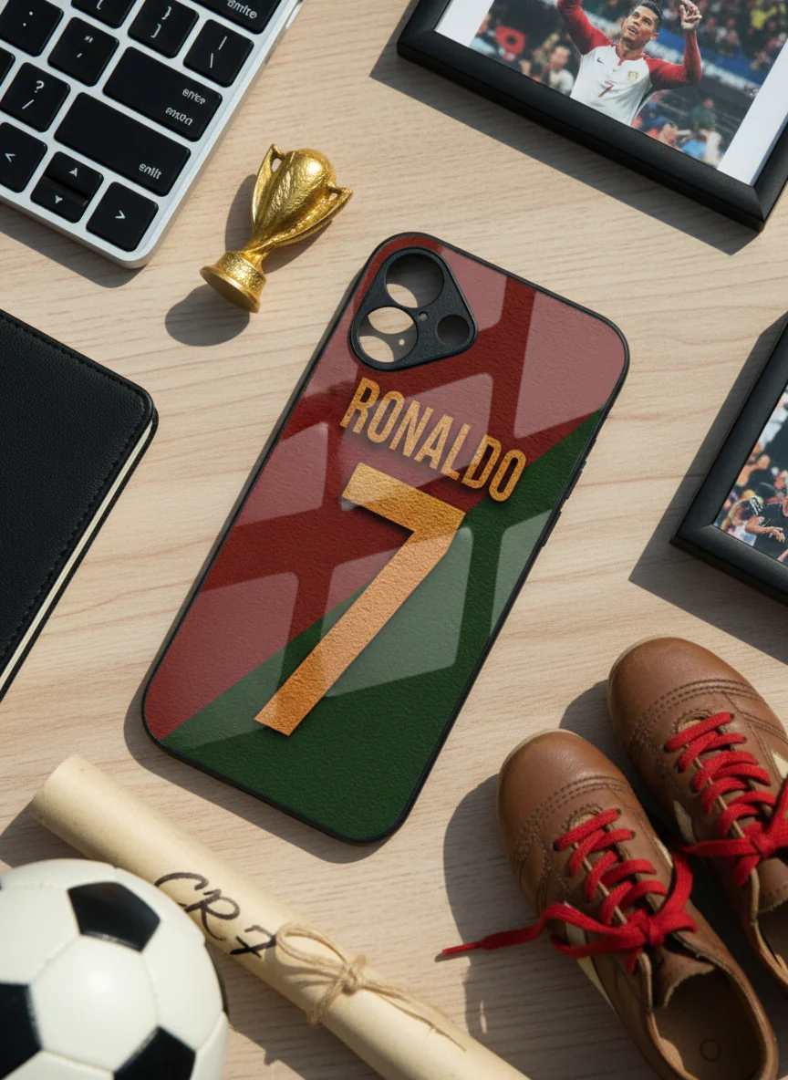 Ronaldo Royale Premium Glass Back Cover For iPhone 11-17 Models - Image 15