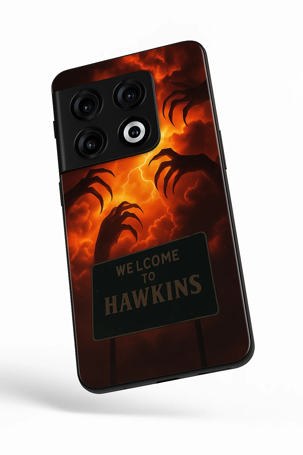 STRANGER THINGS- Inferno Of Hawkins Premium Glass Back Cover For One Plus 13, 12, 11, 10, Nord Series - Image 3
