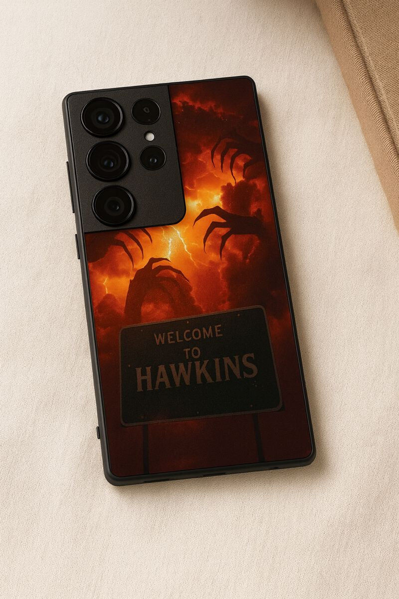 STRANGER THINGS- Inferno Of Hawkins Premium Glass Back Cover For Galaxy S, A, M & F Series - Image 4