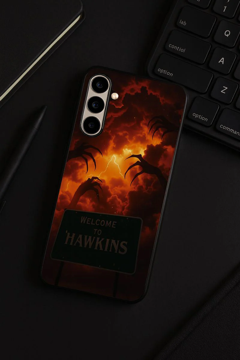 STRANGER THINGS- Inferno Of Hawkins Premium Glass Back Cover For Galaxy S, A, M & F Series - Image 5