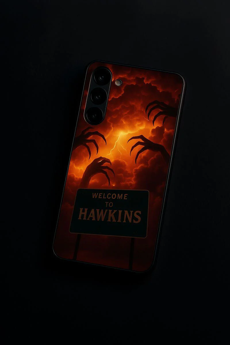 STRANGER THINGS- Inferno Of Hawkins Premium Glass Back Cover For Galaxy S, A, M & F Series - Image 8