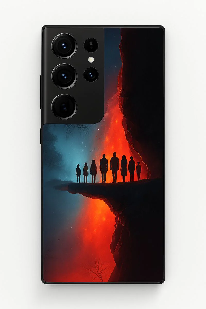 STRANGER THINGS- Parallel Edge Premium Glass Back Cover For Galaxy S, A, M & F Series - Image 3