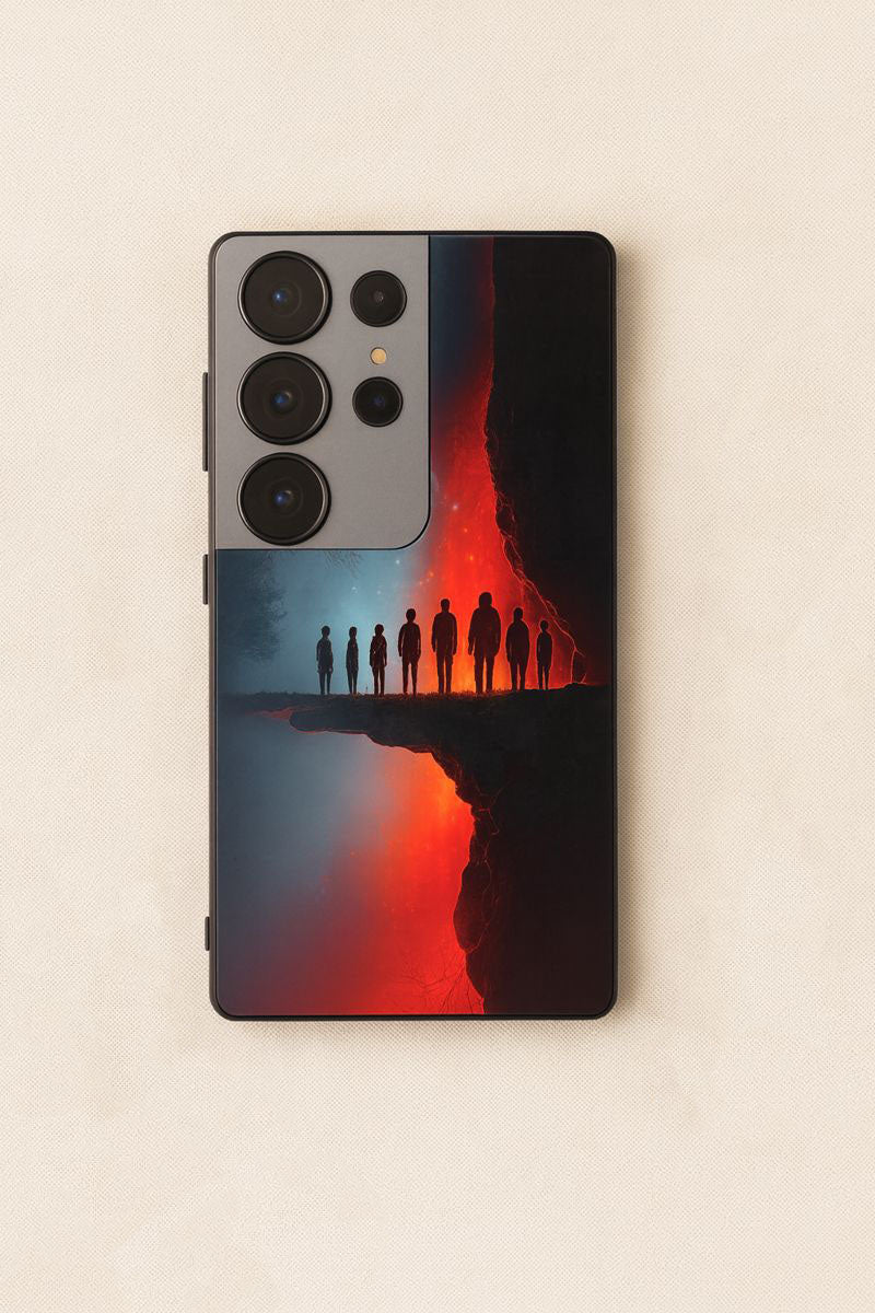 STRANGER THINGS- Parallel Edge Premium Glass Back Cover For Galaxy S, A, M & F Series - Image 4