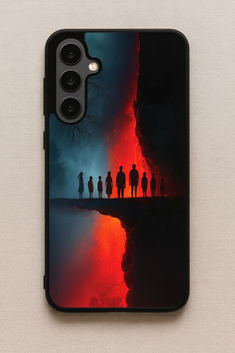 STRANGER THINGS- Parallel Edge Premium Glass Back Cover For Galaxy S, A, M & F Series - Image 9