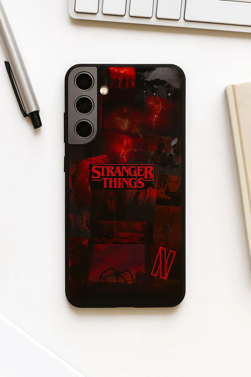STRANGER THINGS- Red Realm Edit Premium Glass Back Cover For Galaxy S, A, M & F Series - Image 5