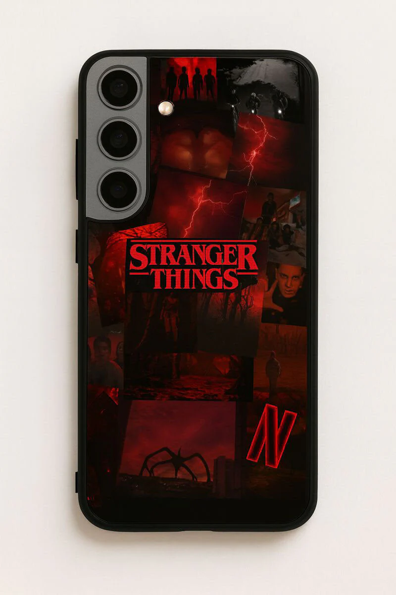 STRANGER THINGS- Red Realm Edit Premium Glass Back Cover For Galaxy S, A, M & F Series - Image 6